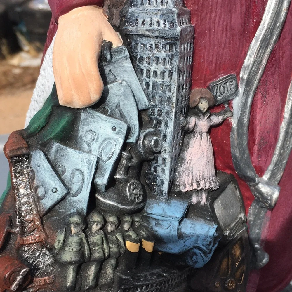 Vintage 1999 Hand-painted Ceramic Millennium Santa Claus Figure
